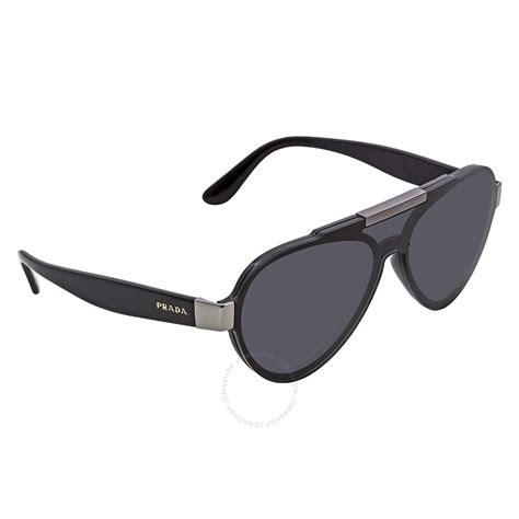 prada pr 01us 44|Prada Black Pilot Sunglasses PR 01US 1AB5S0 44 .